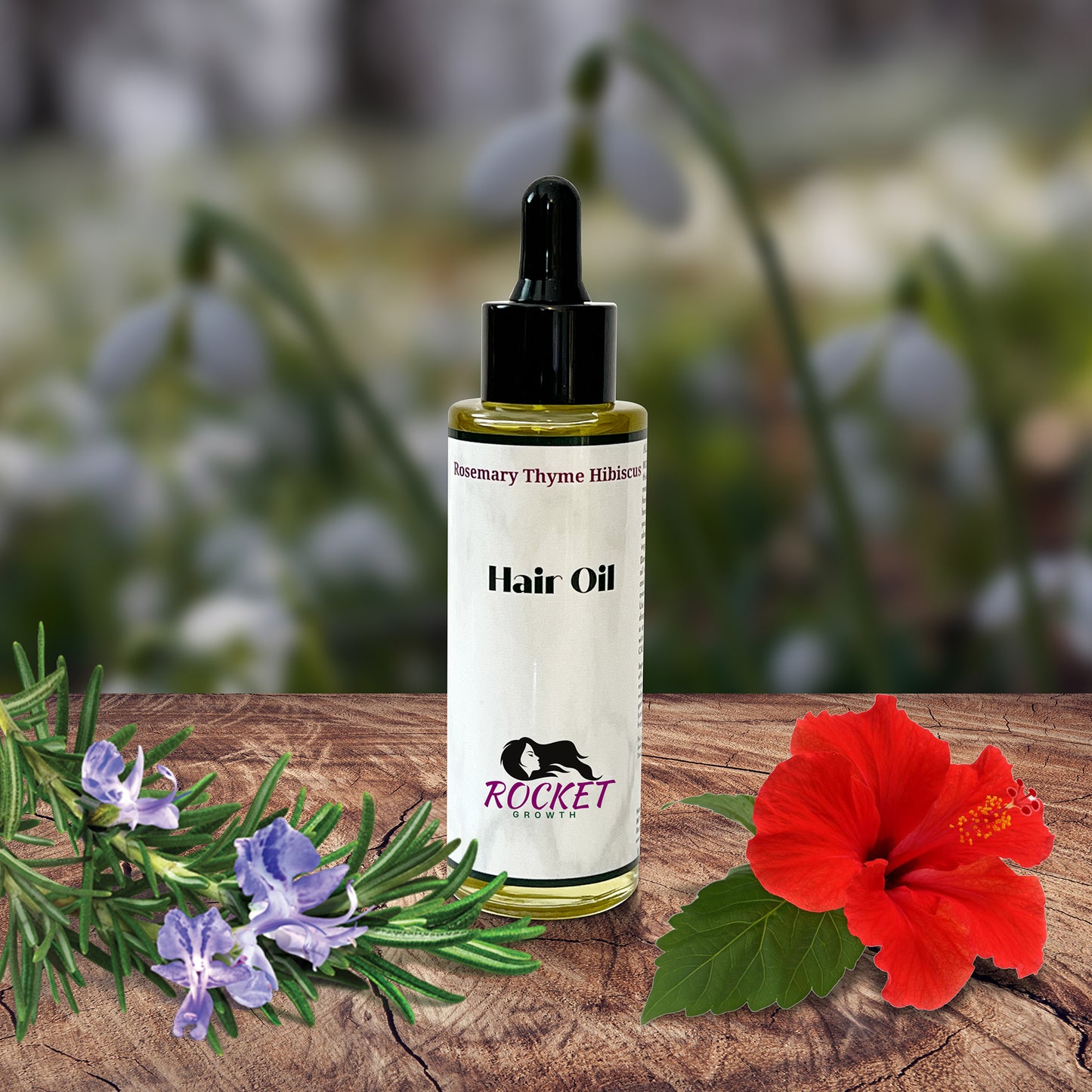 Rocket Growth Rosemary Thyme Hibiscus Hair Oil
