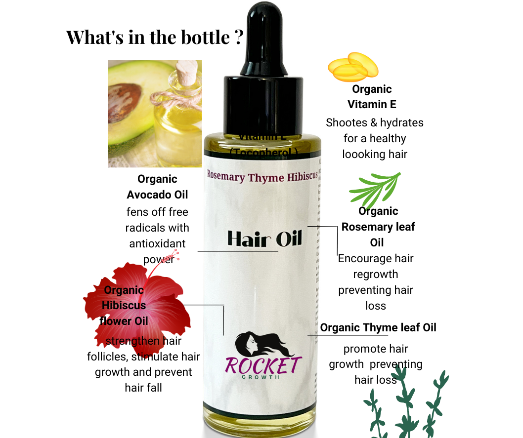 Rocket Growth Rosemary Thyme Hibiscus Hair Oil